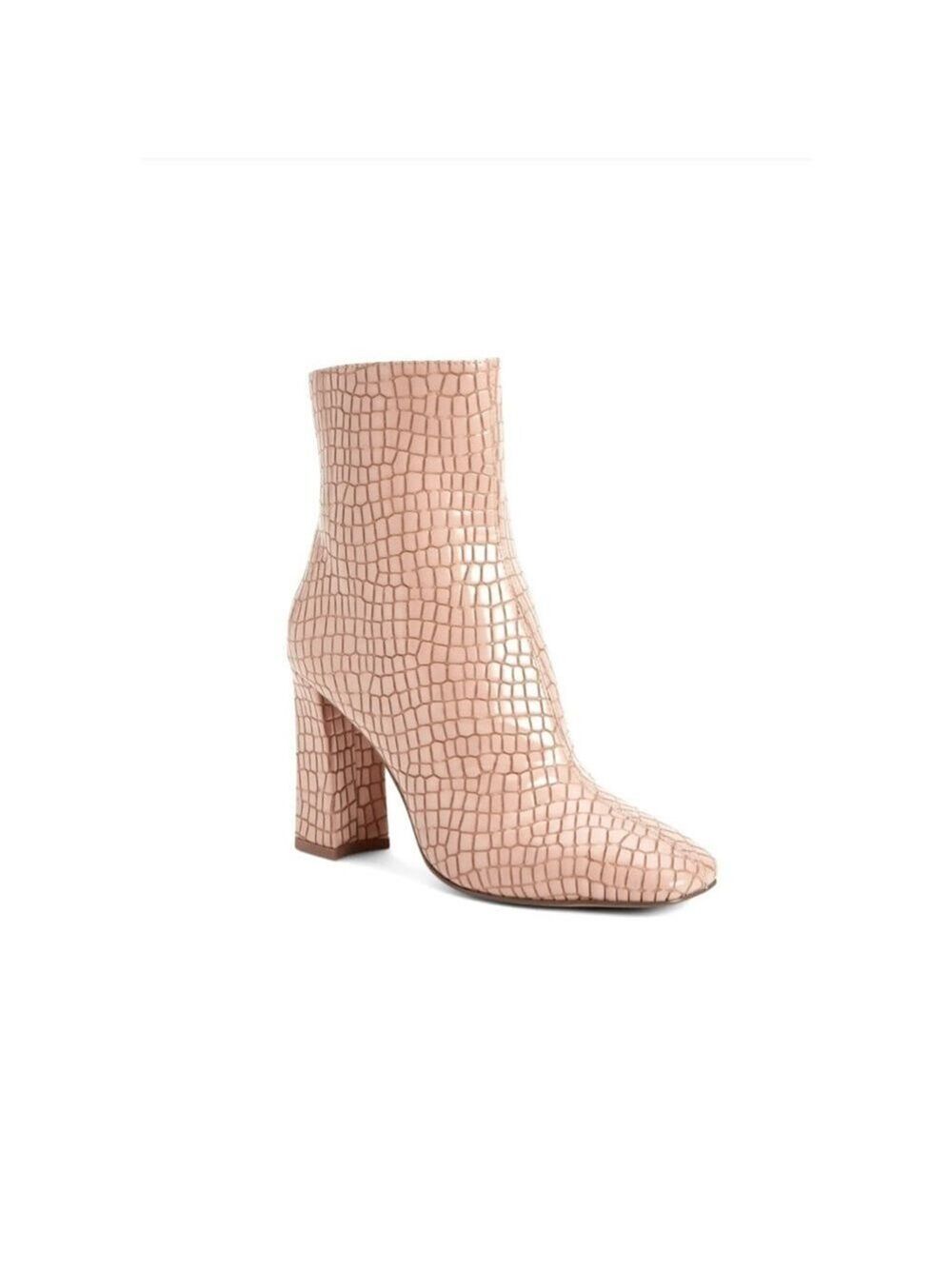 Pink Katie Perry Pink Luvlie Croc-Embossed Ankle Boots - Size